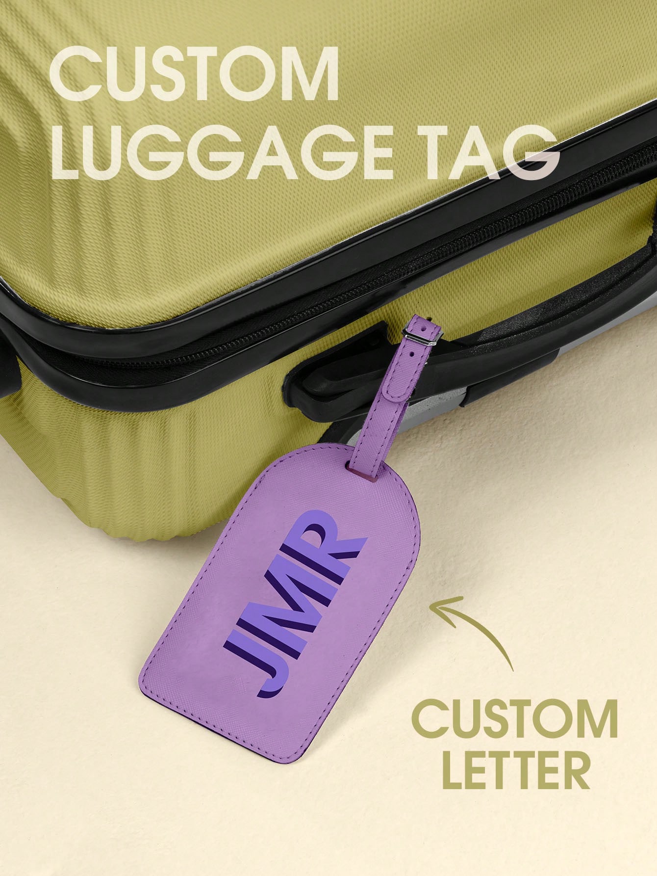 Wedding Packaging - Personalized Initial Luggage Tag Custom Letter