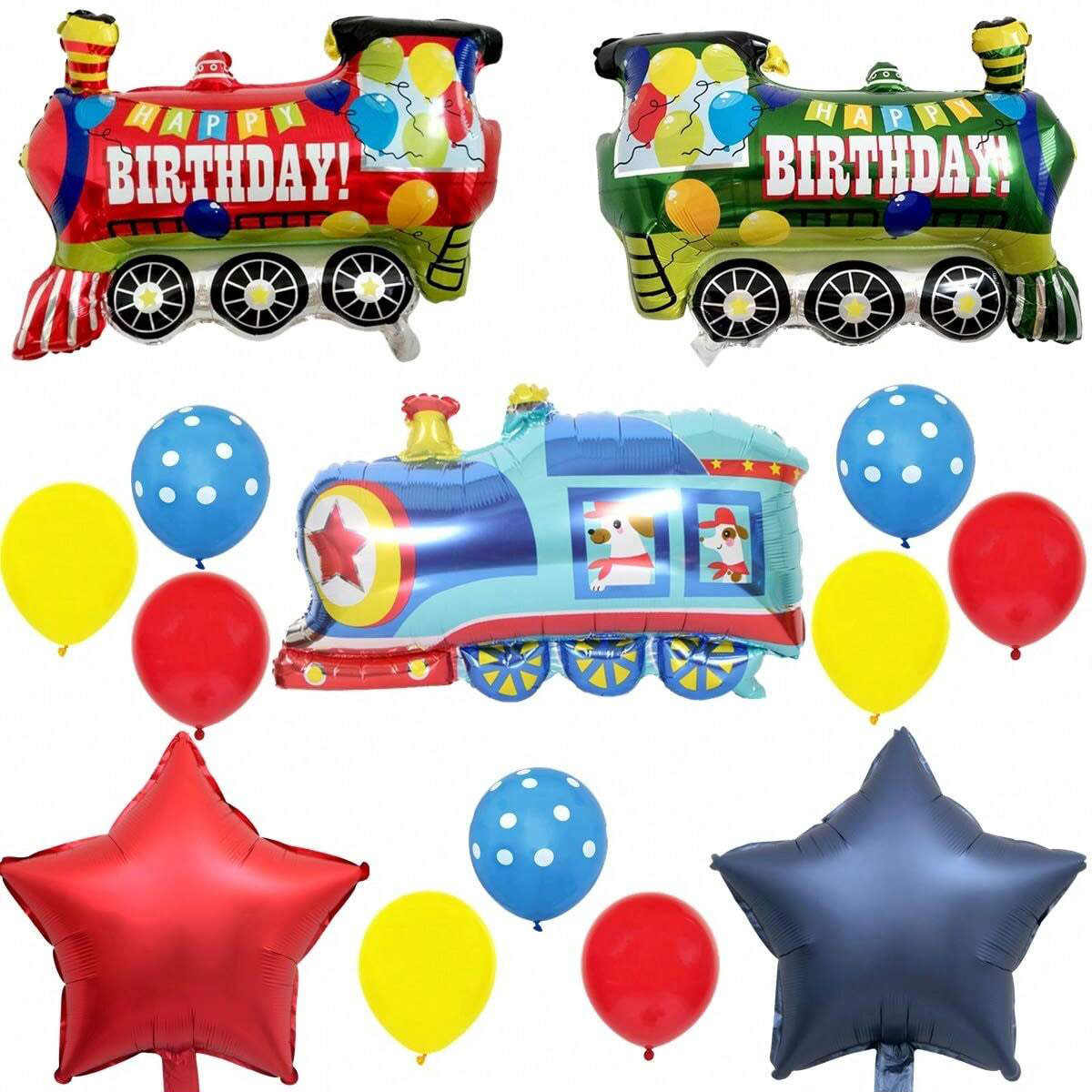Wedding Supply Kit - 14pcs Train Balloon Kit for Birthday
