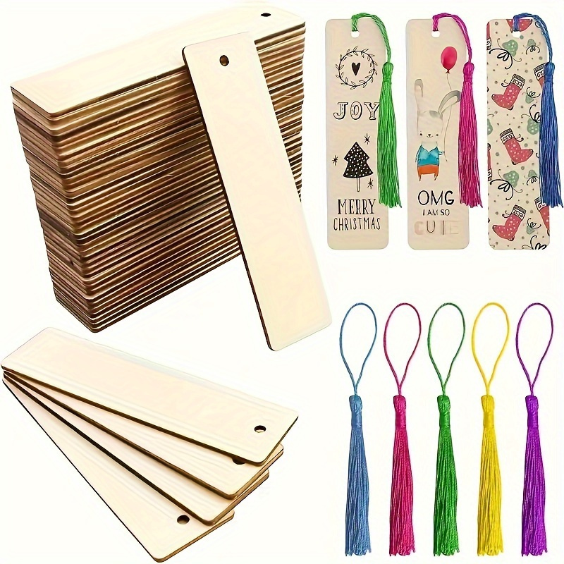 Wedding Supply Co - DIY 10PCS Wooden Square Blank Bookmarks