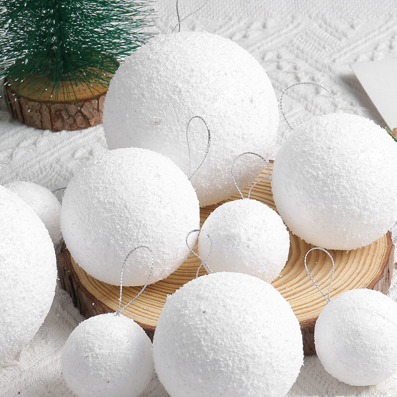 Wedding Supply Kit - 4/6/8CM White Foam Balls Christmas Tree