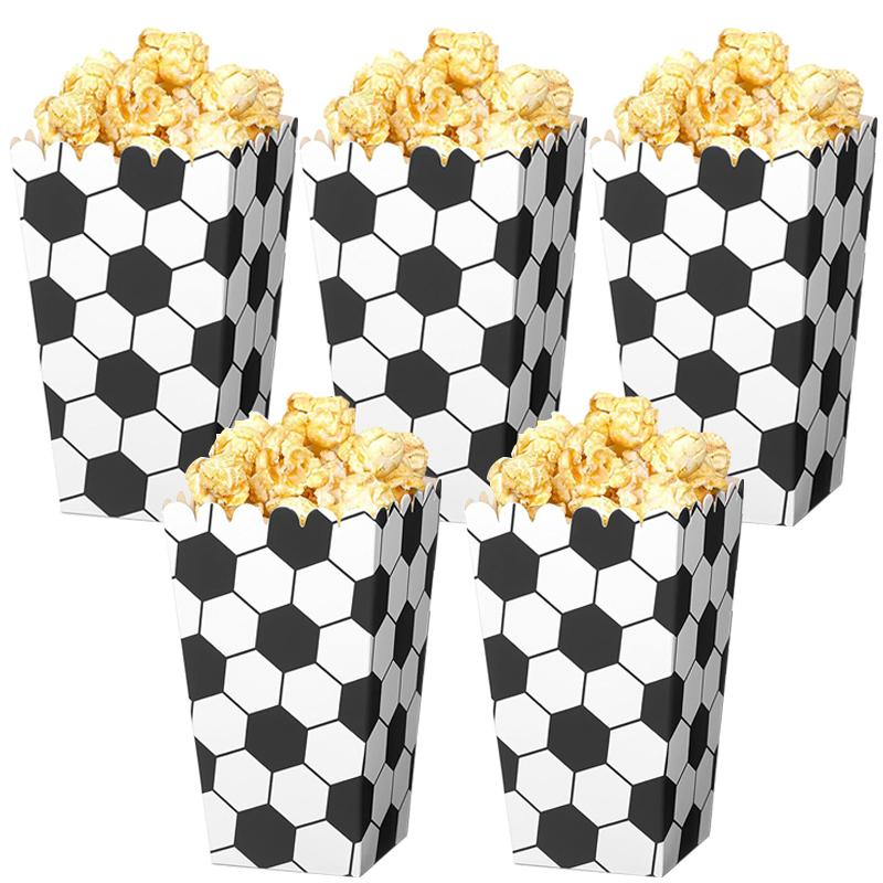 Wedding Favor Box - 6/18Pcs Football Popcorn Boxes Soccer Party