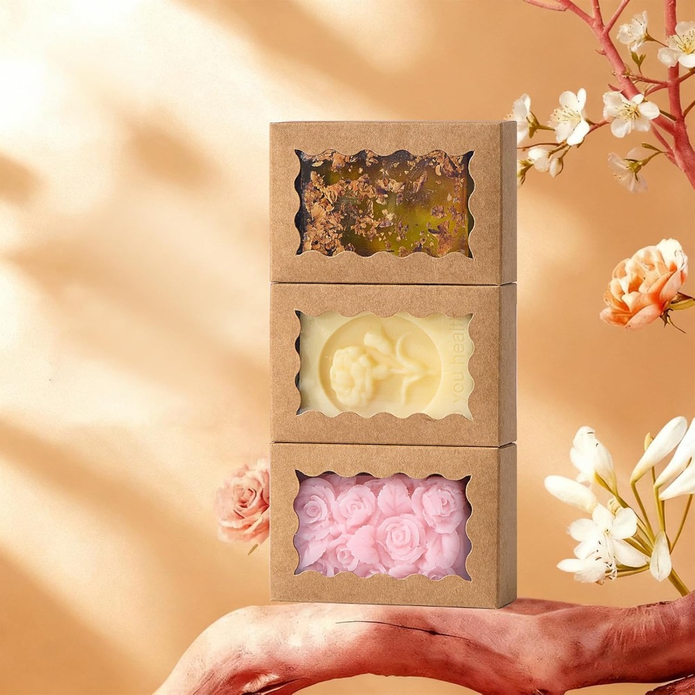 Wedding Favor Box - Kraft Brown Soap Gift Box with