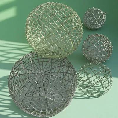 Wedding Supply Decor - 5Pcs Decorative Flower Ball Frame Grass