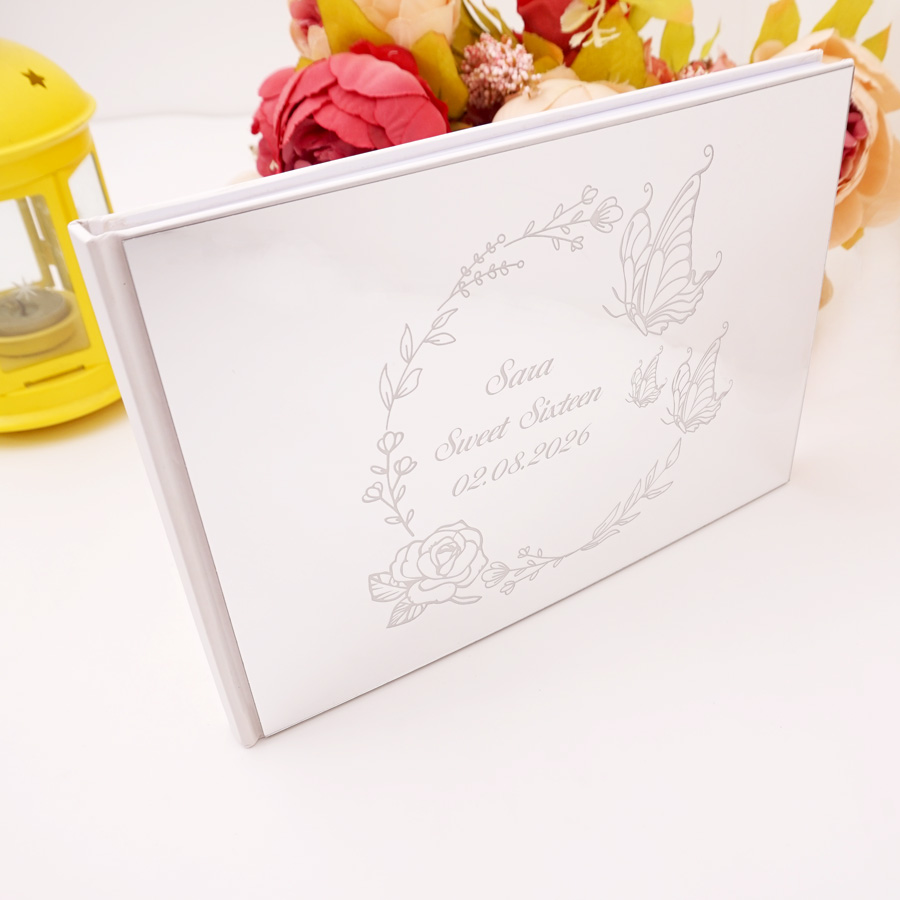 Custom Butterfly Design Acryli - Personalized Guest Book ulasan dan harga