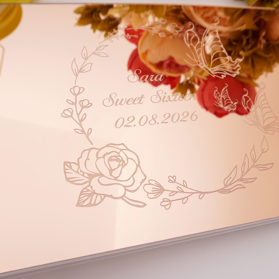 Custom Butterfly Design Acryli - Personalized Guest Book ulasan dan harga