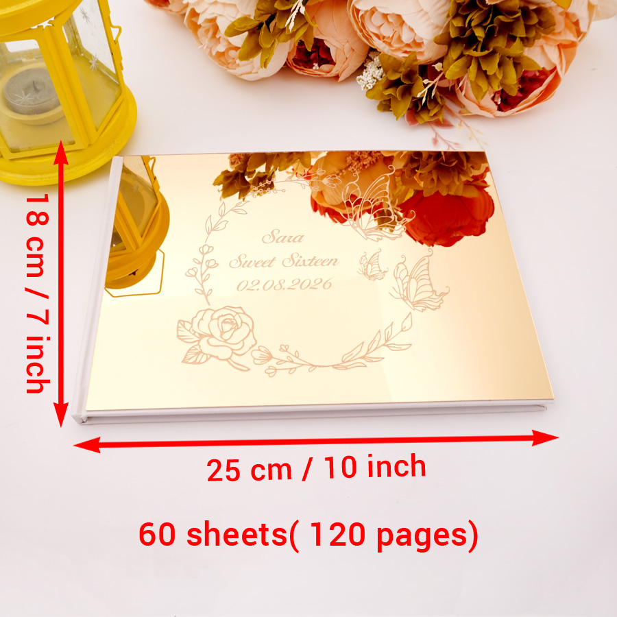 Custom Butterfly Design Acryli - Personalized Guest Book ulasan dan harga