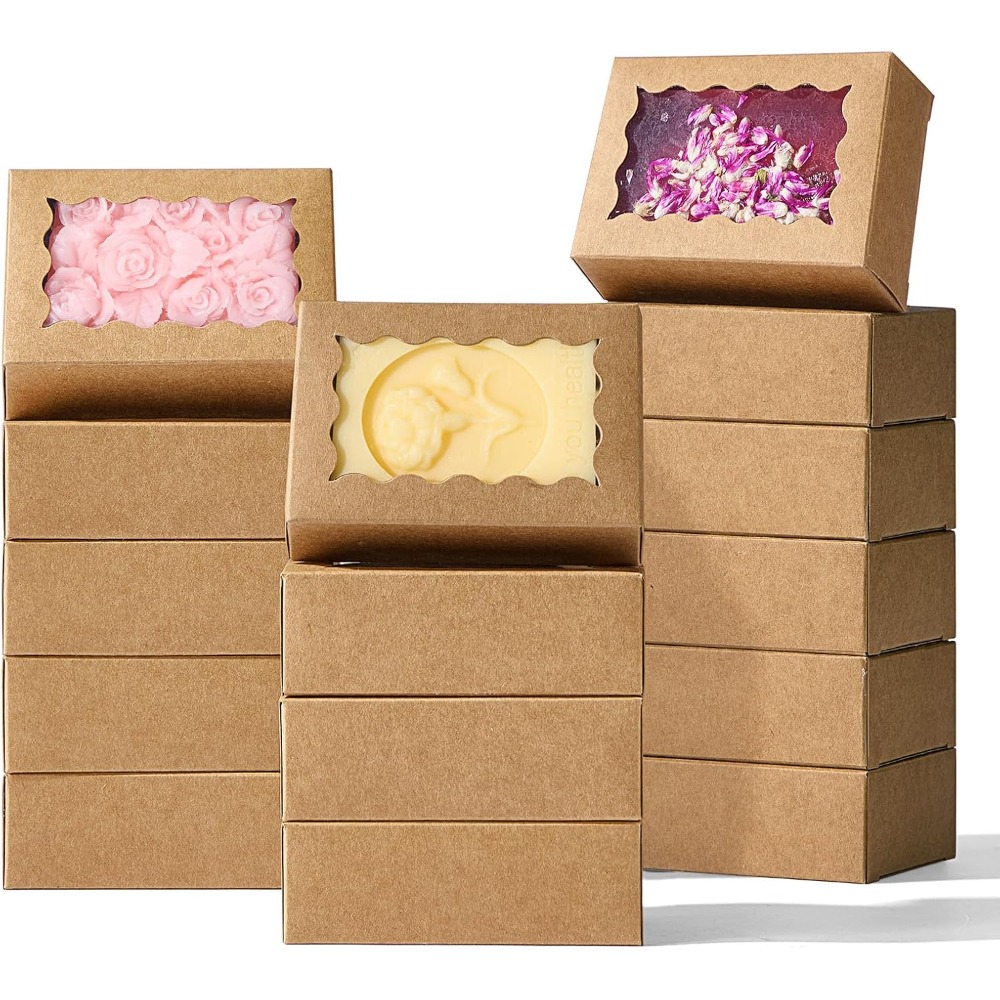 40PCS Kraft Paper Soap Boxes w - Wedding Favor Box ulasan dan harga
