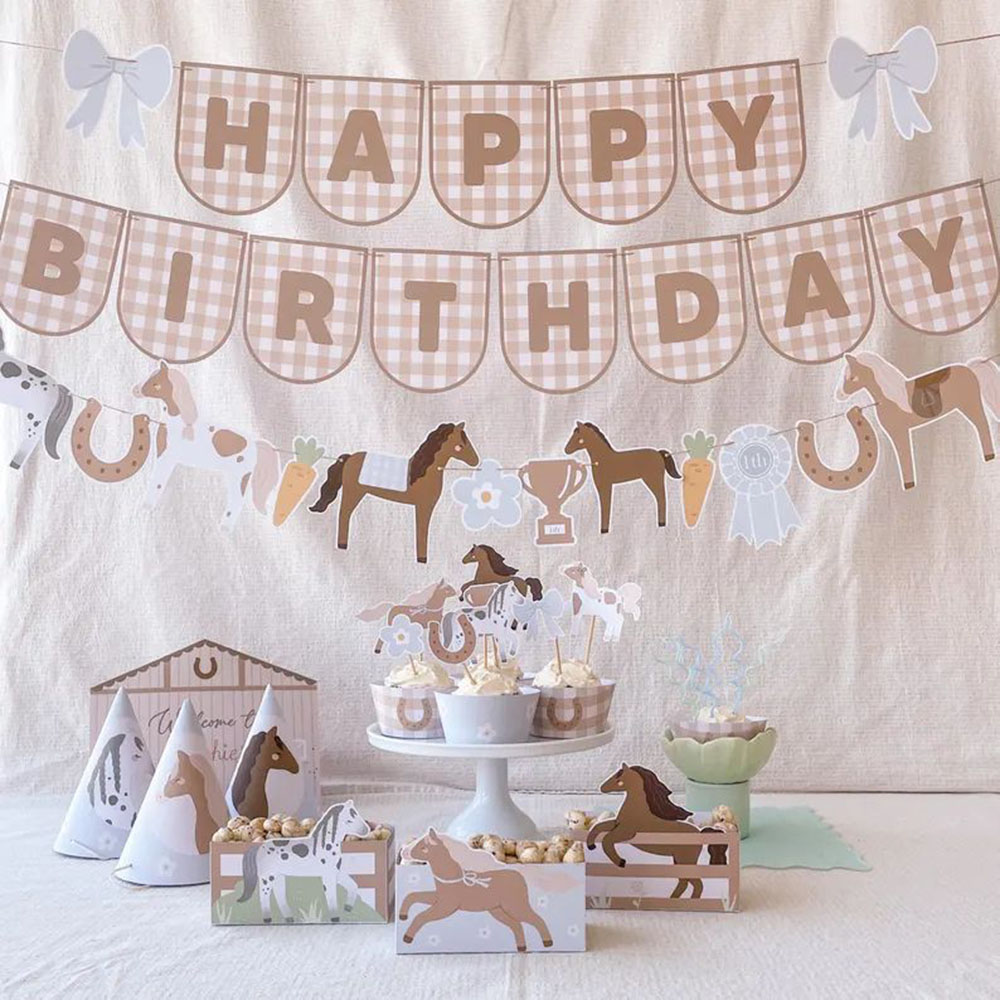 Cowboy Horse Birthday Party De - Wedding Supply Kit ulasan dan harga