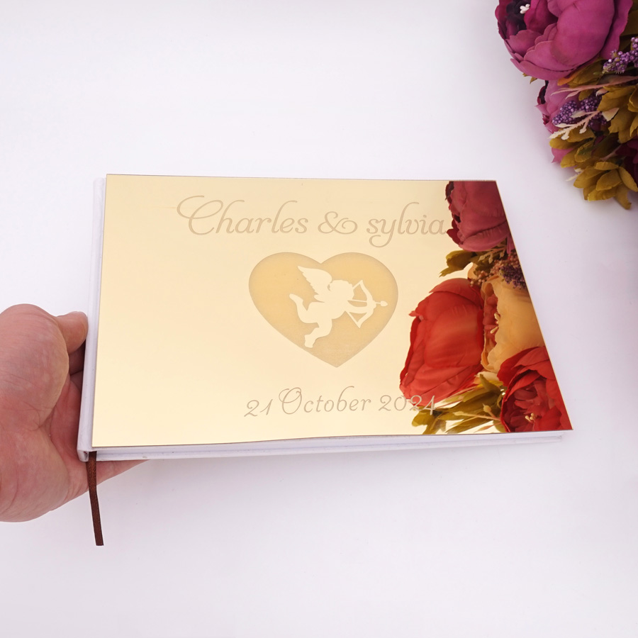 Custom Wedding Guest Book Acry - Personalized Guest Book ulasan dan harga