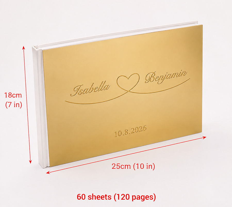 Custom Wedding Guest Book Acry - Personalized Guest Book ulasan dan harga