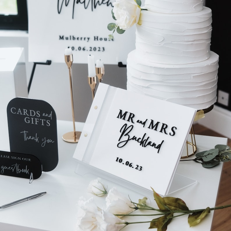 White Card Box for Wedding 3D  - Personalized Guest Book ulasan dan harga