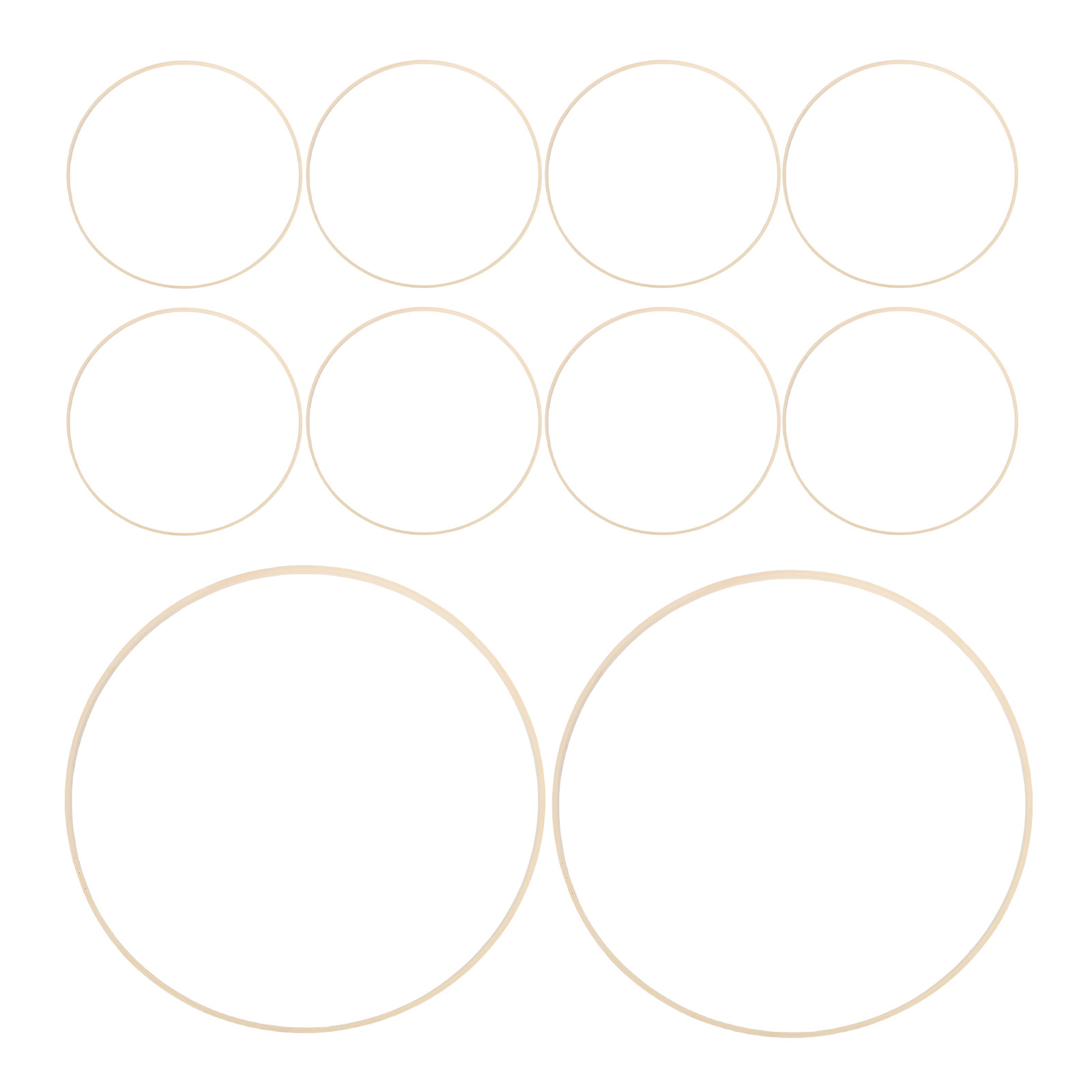 10Pcs Bamboo Floral Hoops Rust - Wedding Supply Decor ulasan dan harga