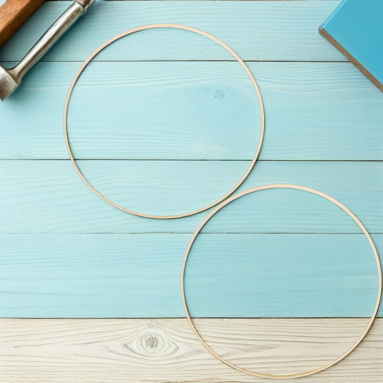 10Pcs Bamboo Floral Hoops Rust - Wedding Supply Decor ulasan dan harga