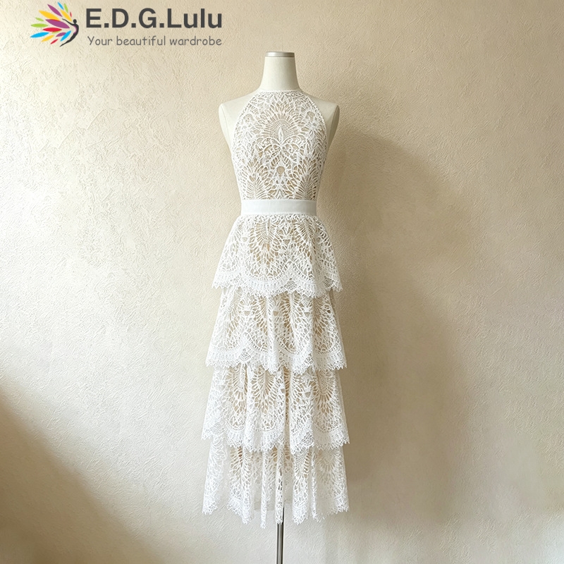 EDGLuLu O Neck Sleeveless Whit - Wedding Lulu ulasan dan harga