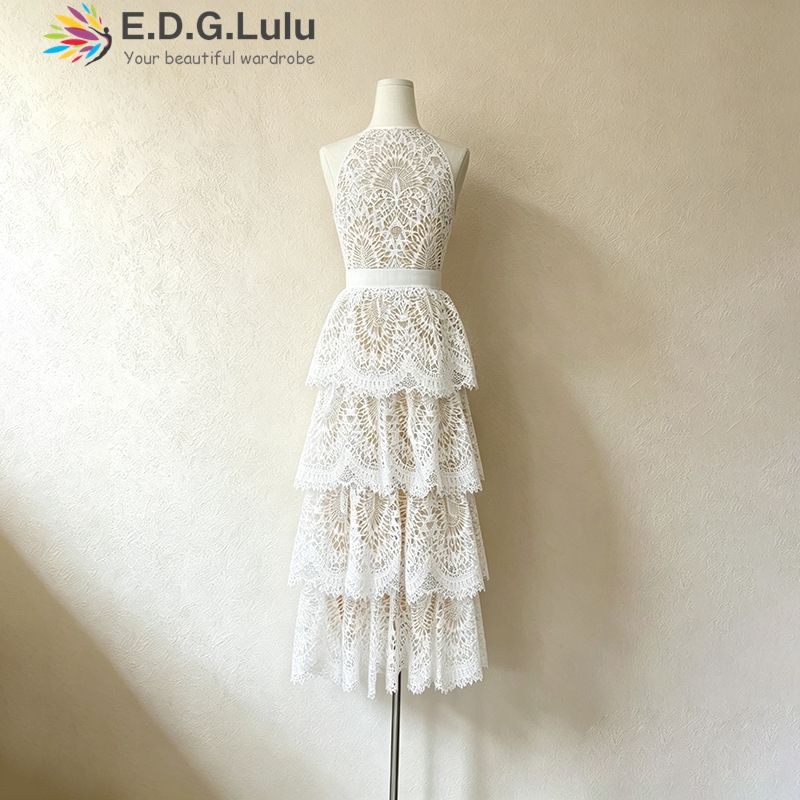EDGLuLu O Neck Sleeveless Whit - Wedding Lulu ulasan dan harga