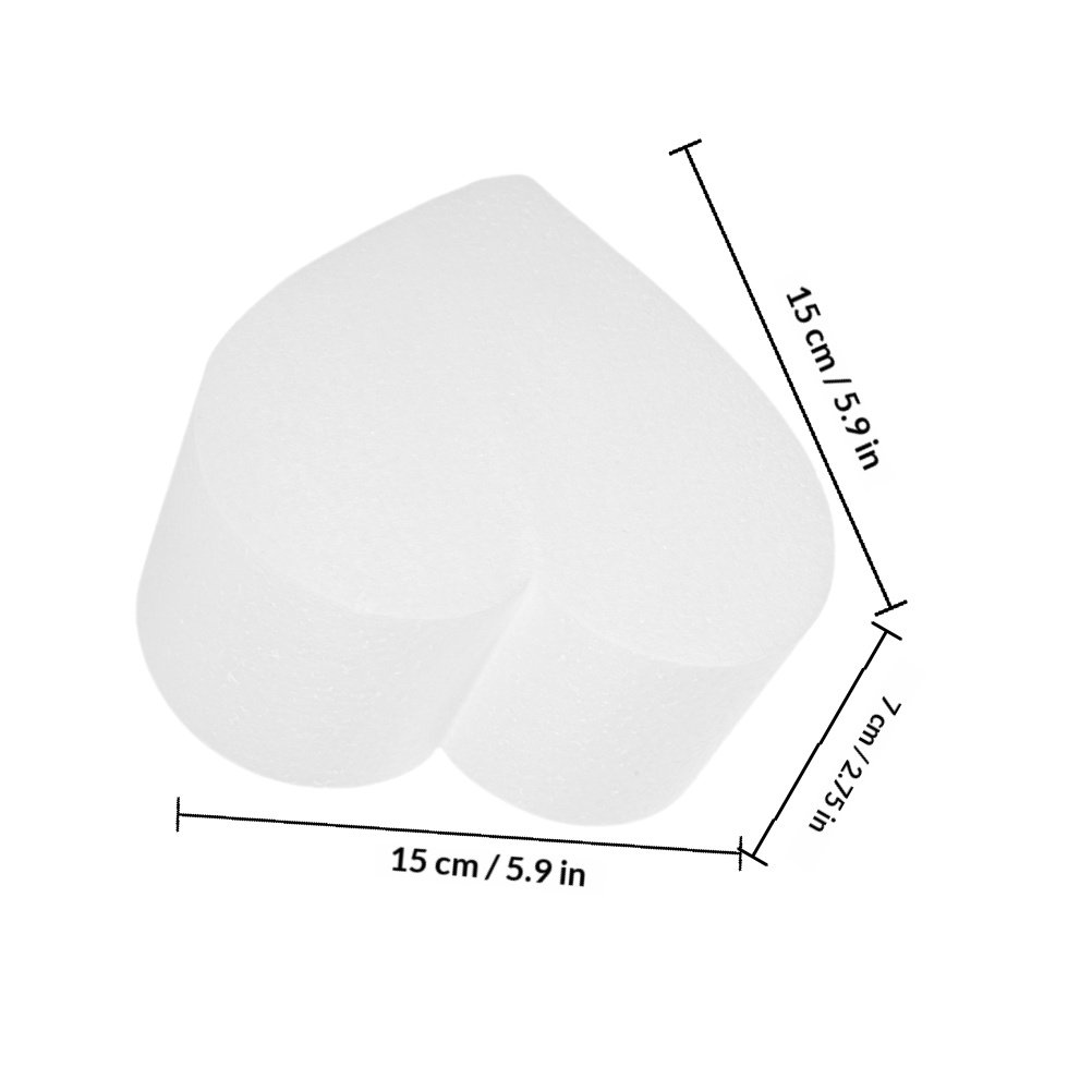 4Pcs Heart Shaped Foam Cake Du - Wedding Supply Decor ulasan dan harga