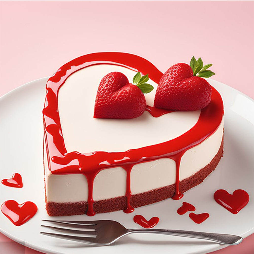4Pcs Heart Shaped Foam Cake Du - Wedding Supply Decor ulasan dan harga