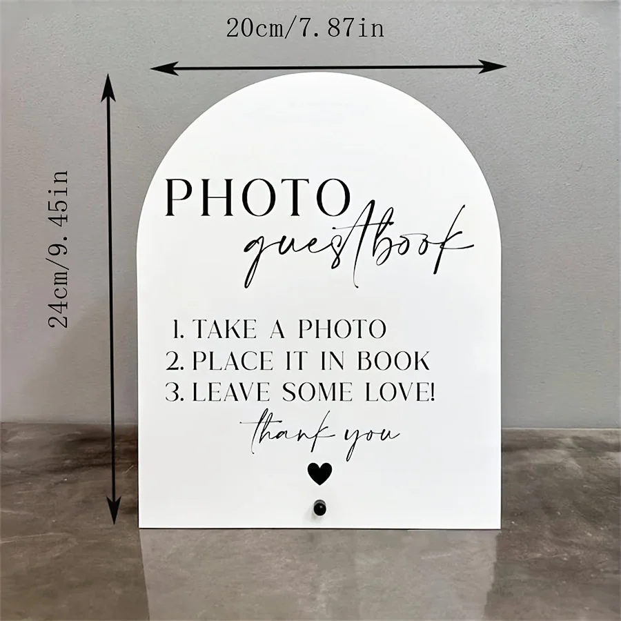 Elegant Acrylic Wedding Photo  - Personalized Guest Book ulasan dan harga