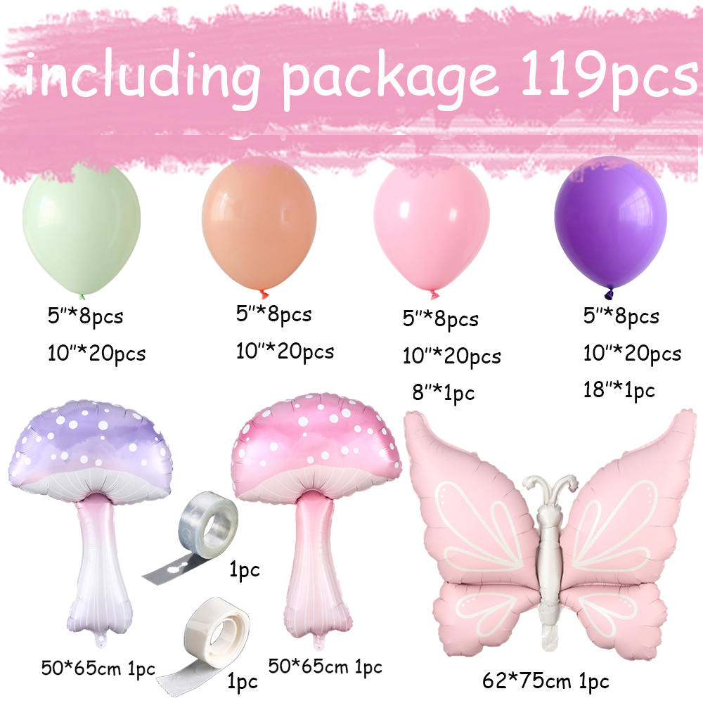 Mushroom Butterfly Balloon Gar - Wedding Day Supply Kit ulasan dan harga