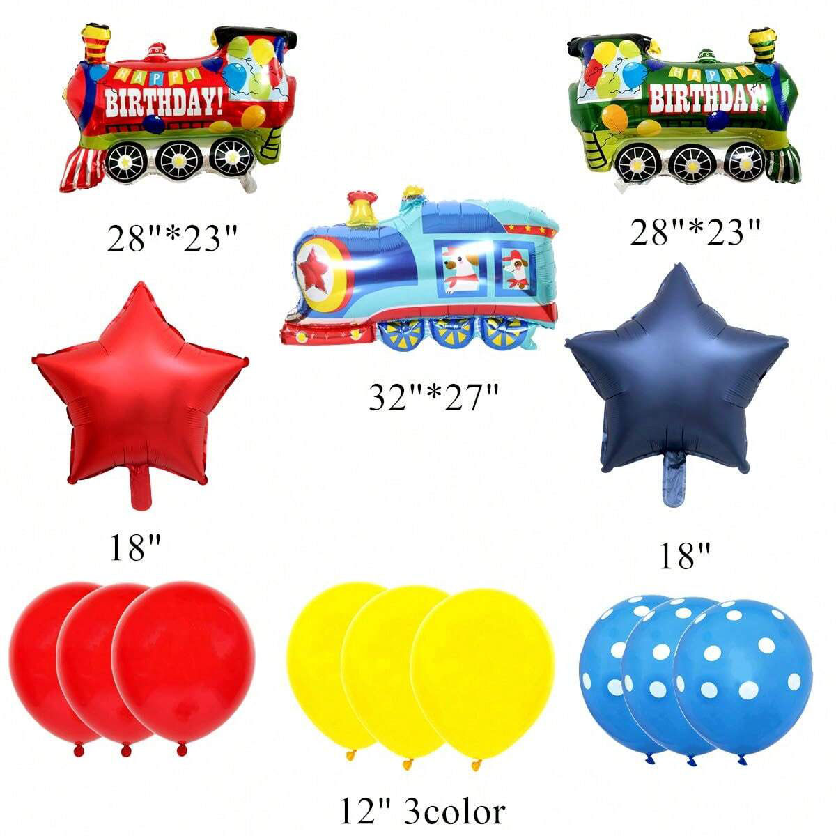 14pcs Train Balloon Kit for Bi - Wedding Supply Kit ulasan dan harga