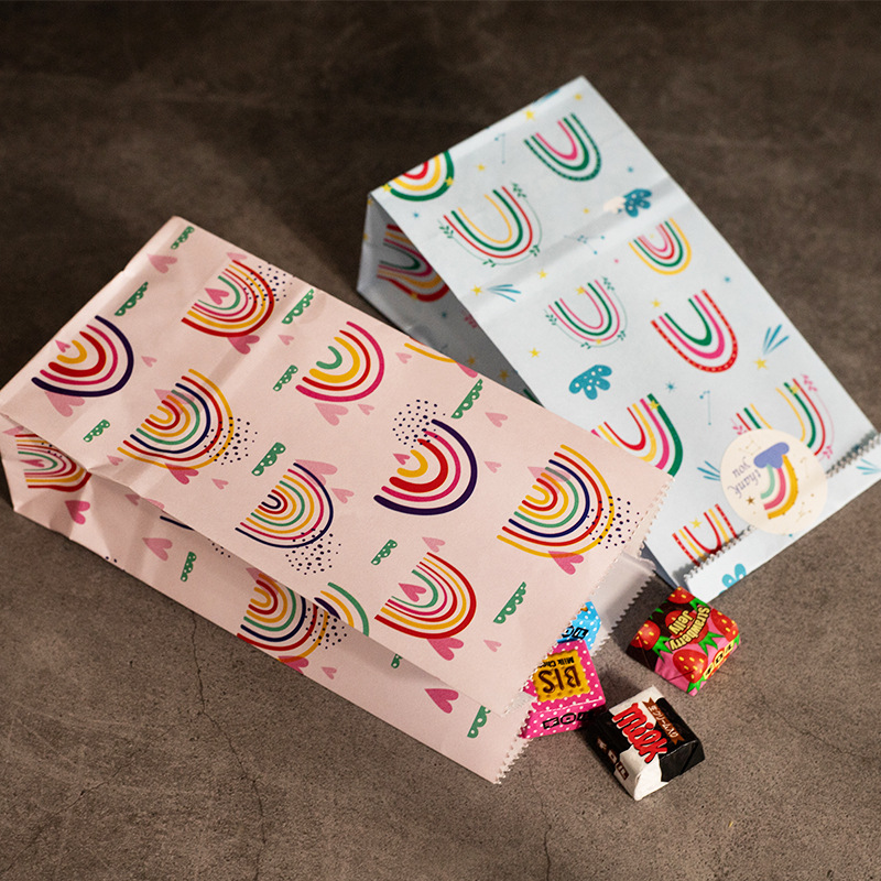 Small Paper Bags Rainbow Print - Wedding Favor Box ulasan dan harga