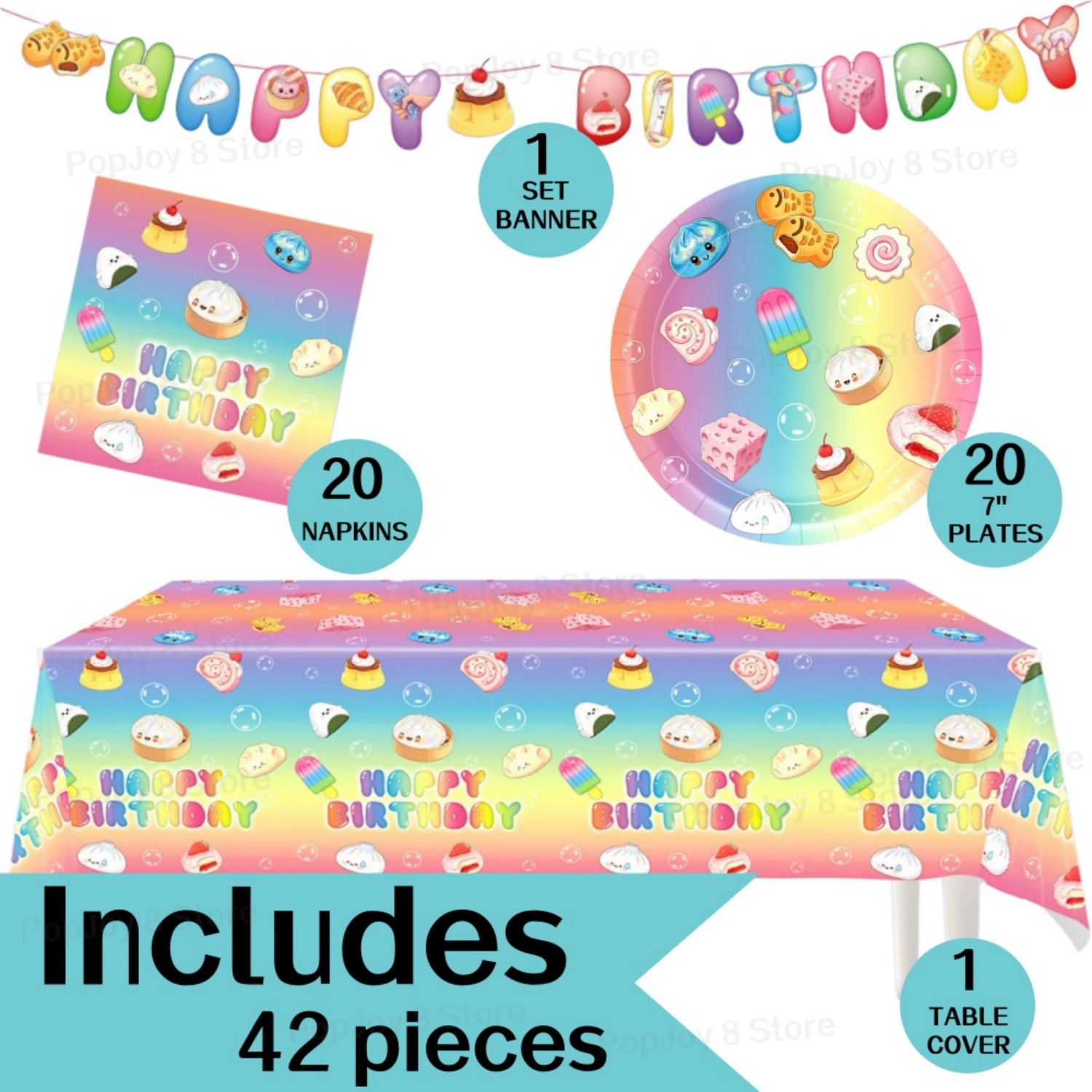 Colorful Dumpling Birthday Dec - Wedding Supply Kit ulasan dan harga