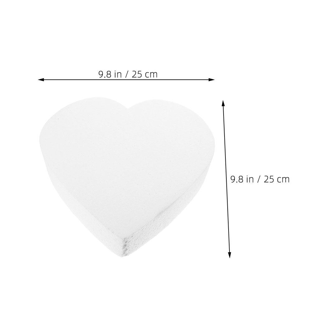 2Pcs Heart Shape Foam Cake Dum - Wedding Supply Decor ulasan dan harga