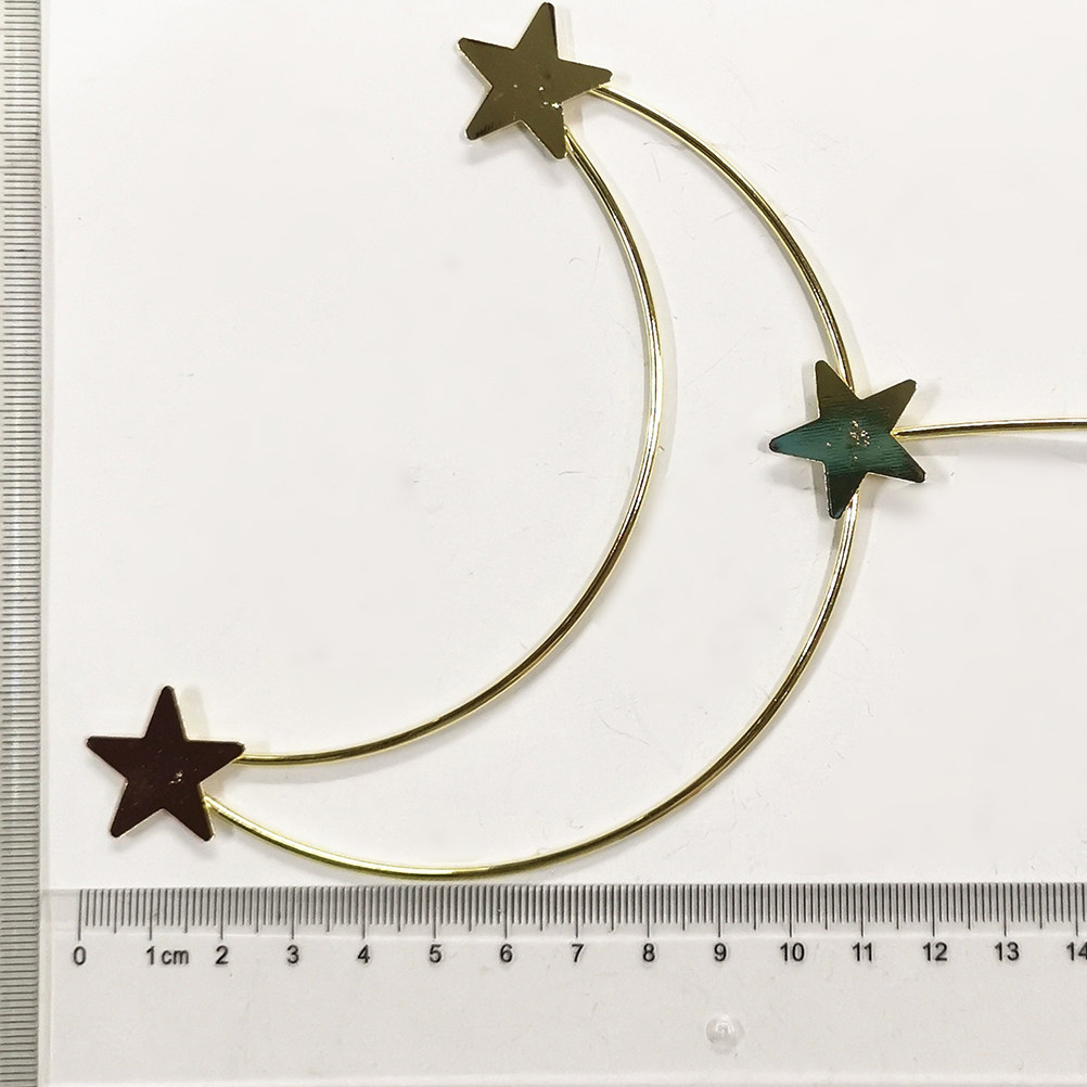 4Pcs Cake Topper Moon and Star - Wedding Supply Decor ulasan dan harga