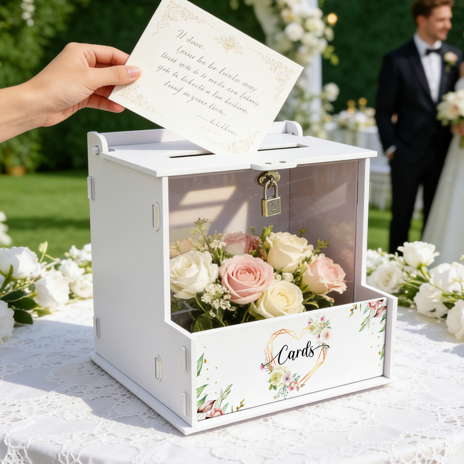 White PVC Wedding Card Boxes w - Wedding Favor Box ulasan dan harga