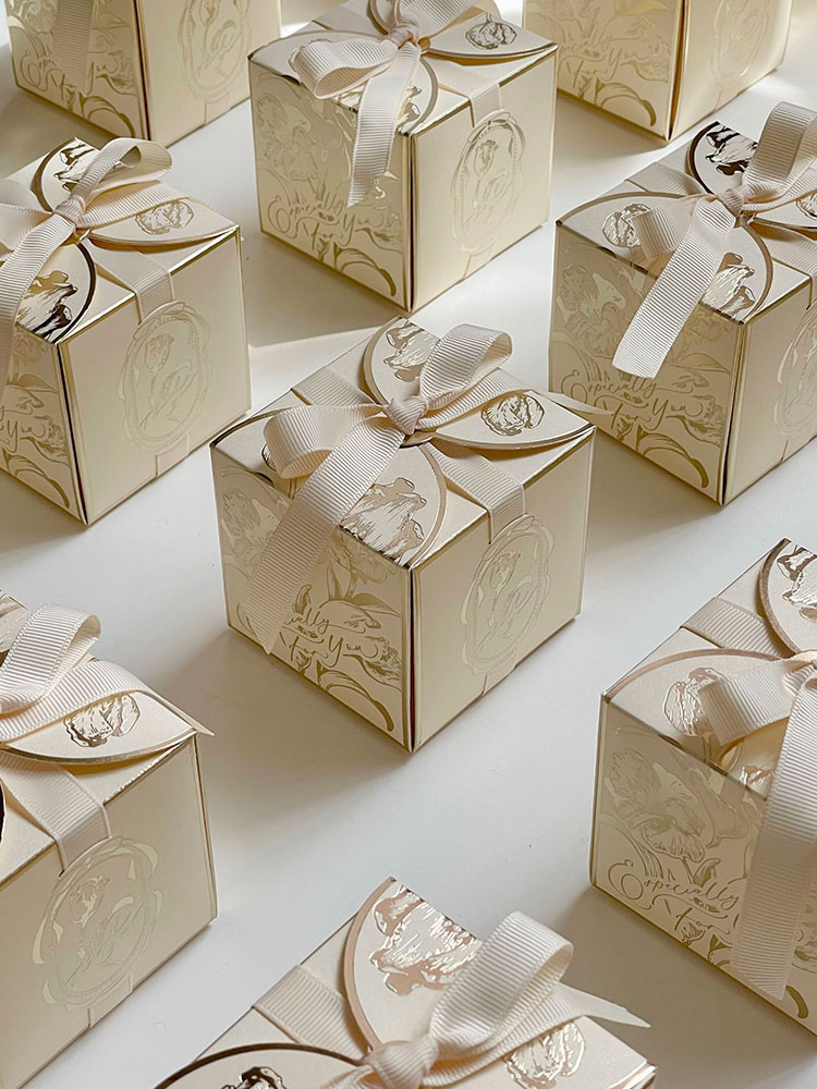 Square Paper Gift Boxes with R - Wedding Favor Box ulasan dan harga