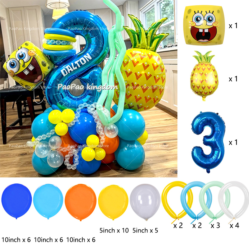 Cartoon SpongeBob Party Balloo - Wedding Supply Kit ulasan dan harga
