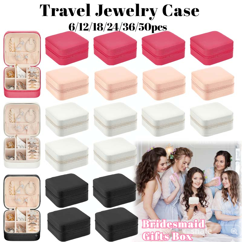 6-50pcs Travel Jewelry Case Br - Wedding Favor Box ulasan dan harga