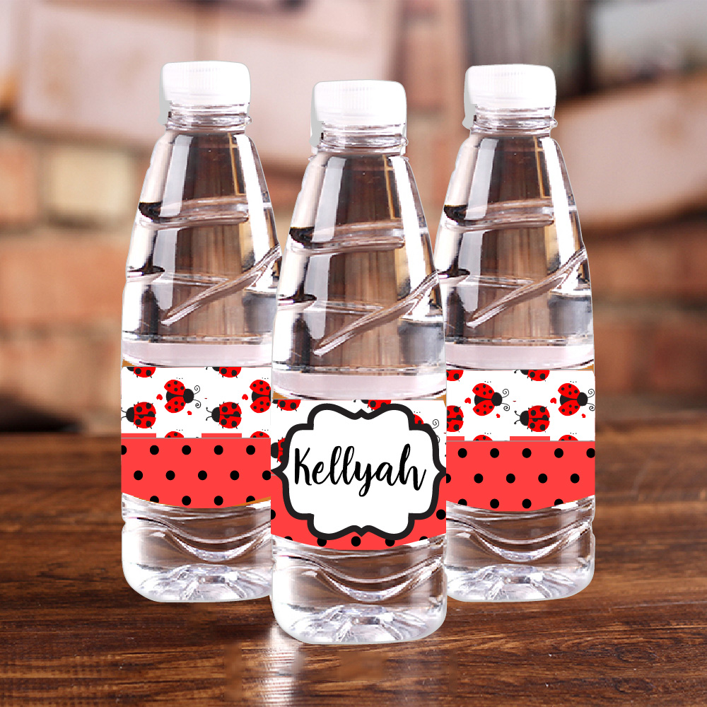 Personalised Ladybug Red Polka - Wedding Water Supply ulasan dan harga