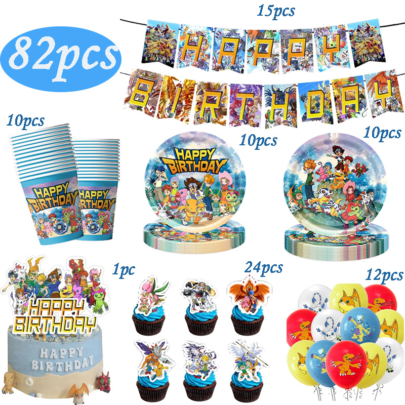Digimon Themed Birthday Party  - Wedding Supply Kit ulasan dan harga