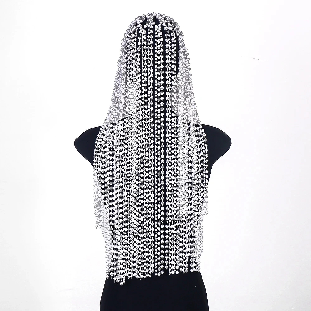 Fashion Pearl Tassel Headpiece - Indian Wedding Supply ulasan dan harga