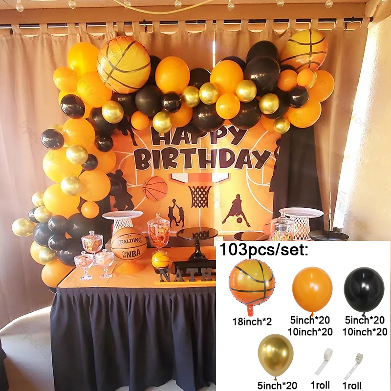 1Set Basketball Foil Balloon G - Wedding Supply Kit ulasan dan harga