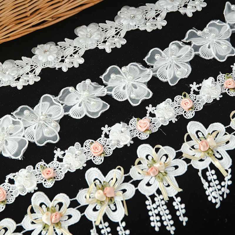 Lace For Crafts 3D Flower Embr - Wedding Water Supply ulasan dan harga