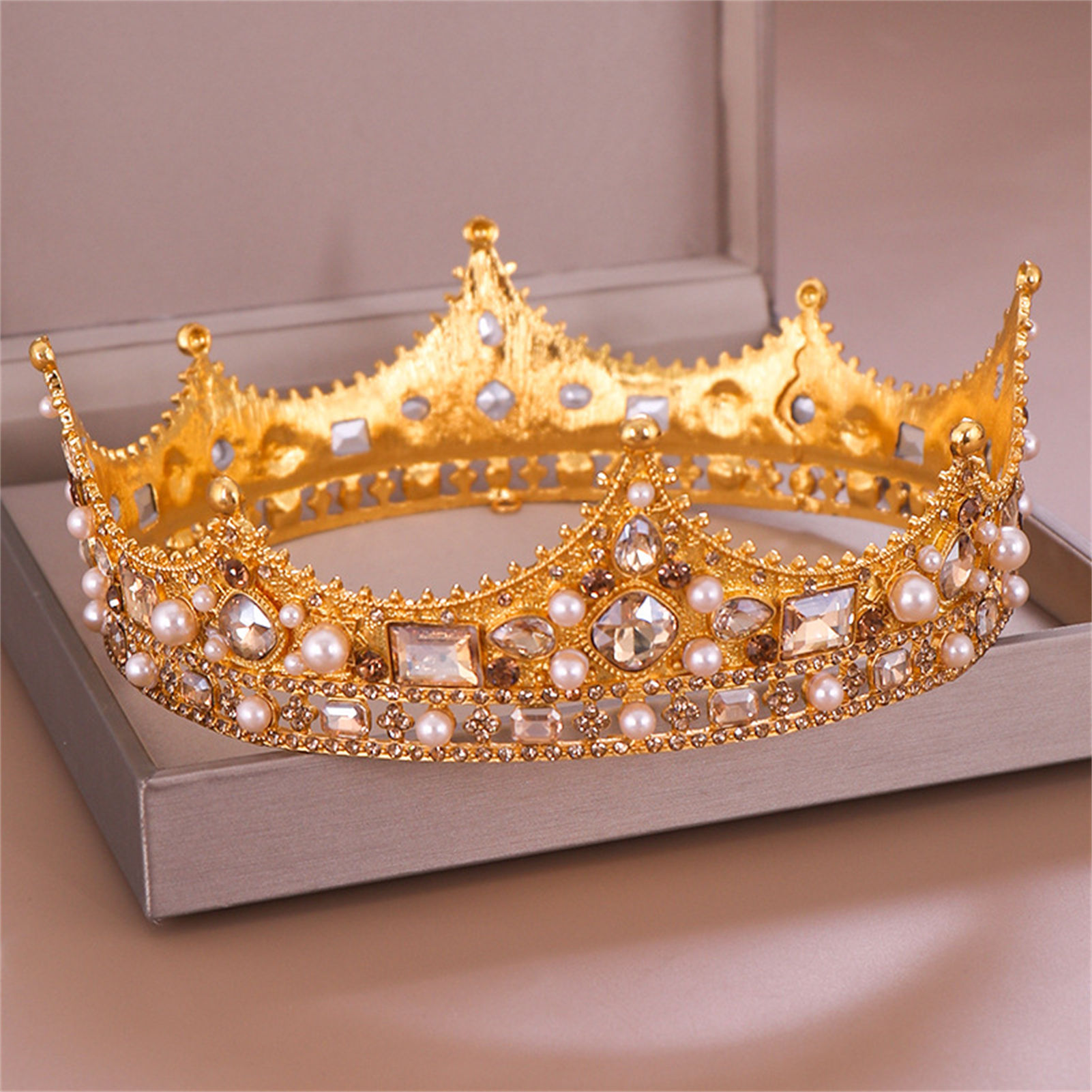 Bridal Crown Rhinestone Tiara  - Wedding Supply Decor ulasan dan harga