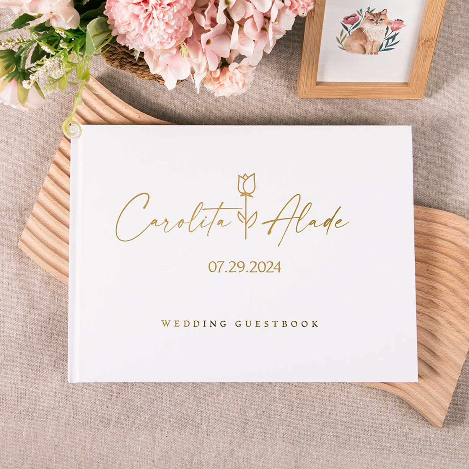 Custom Wedding Guestbook Perso - Personalized Guest Book ulasan dan harga