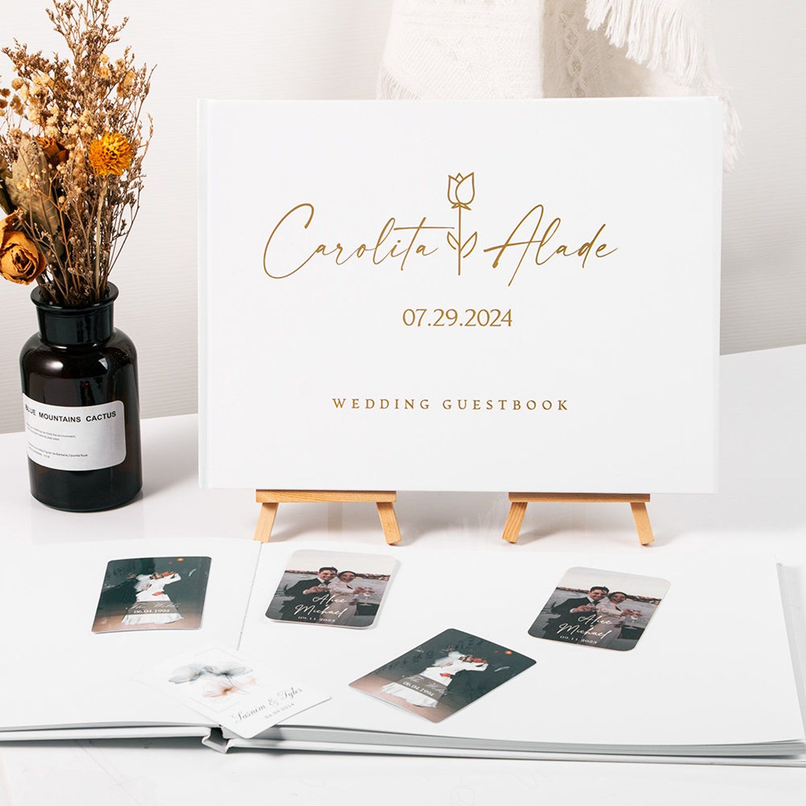 Custom Wedding Guestbook Perso - Personalized Guest Book ulasan dan harga